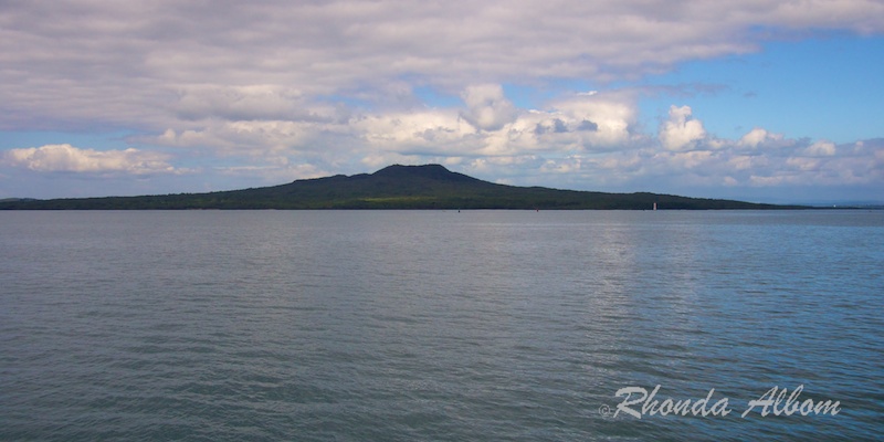 Rangatoto Island, near Auckland, New Zealand as seen from the ferry to Auckland