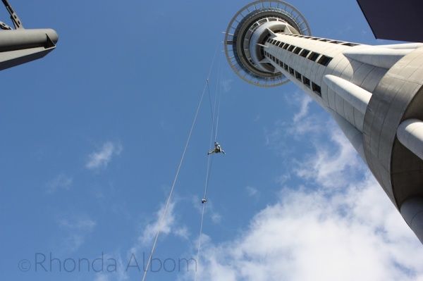 Jumping off of the Auckland Sky Tower