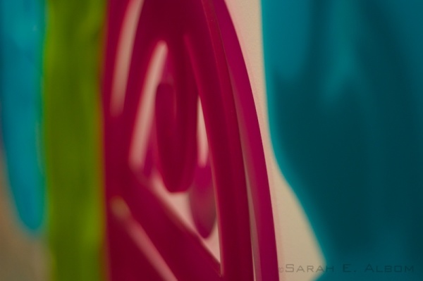 Colourful signage in the Air New Zealand exhibition of New Zealand's national museum (Te Papa) - Sarah's Sunday Snapshots #26 - Wellington textures