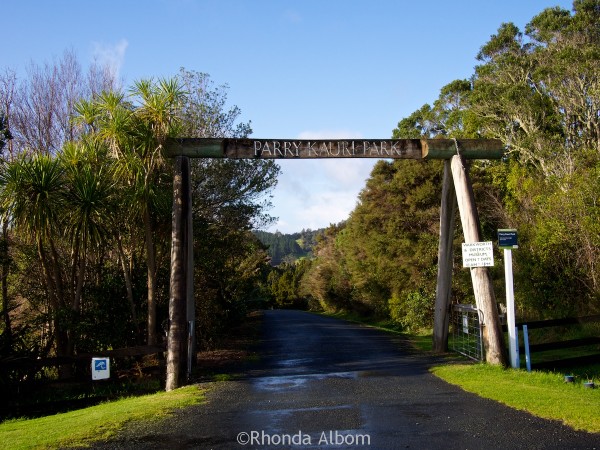 Entrance to Parry Kauri Park, Warkworth, New Zealand