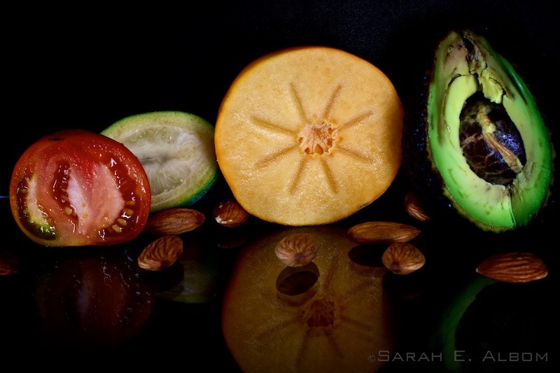 A display of cut up food. Copyright Sarah E. Albom 2014; for more New Zealand photos, visit the blog