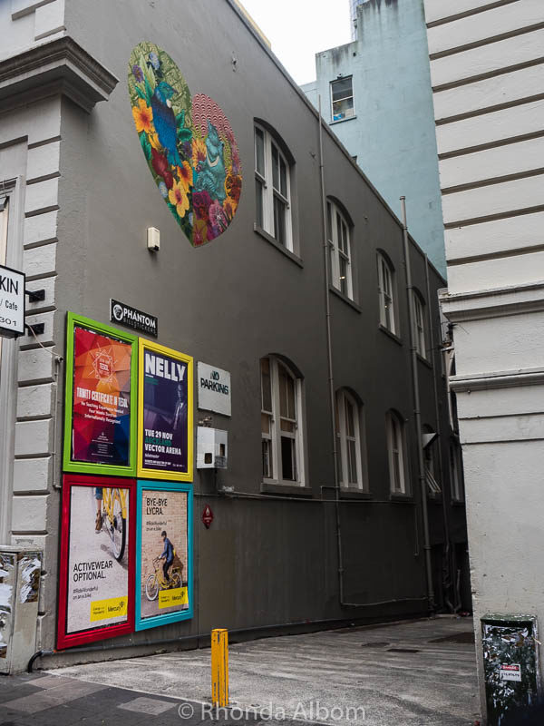East Meets West by Flox is one of the Heart of the City hearts in Auckland New Zealand