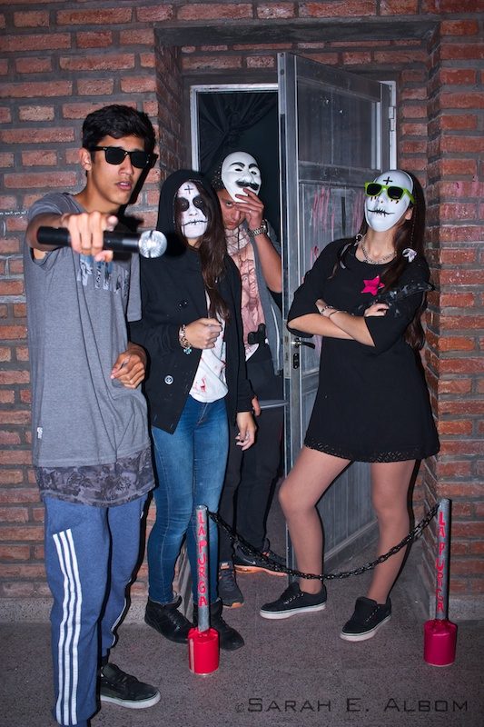 School students wearing costumes based on The Purge, taken in Santa Fe, Argentina. Photo copyright ©Sarah Albom 2016