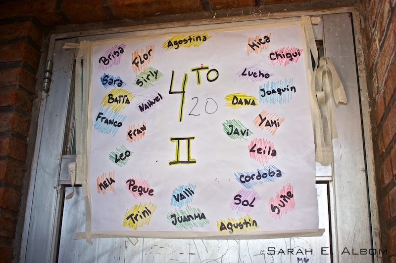 Classroom nameboard in Santa Fe, Argentina. Photo copyright ©Sarah Albom 2016