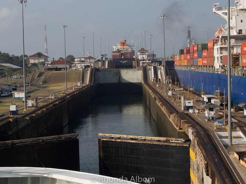 Sailing through the Panama Canal on the Island Princess