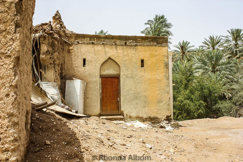 A modern door on an old house in Muscat Oman