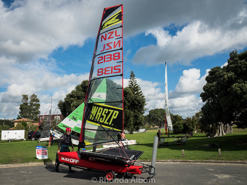 WASZP flying boat on a trailer in New Zealand