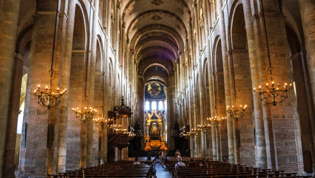 Romanesque Sculpture and Frescos Inside the Basilica of St Sernin Toulouse