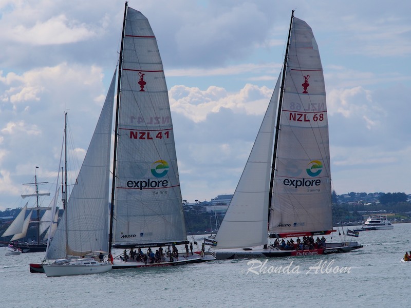 Royals Racing in Auckland on America's Cup Yatchts Royals Racing in Auckland on America's Cup Yatchts