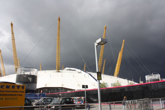 London o2 in a storm London photos