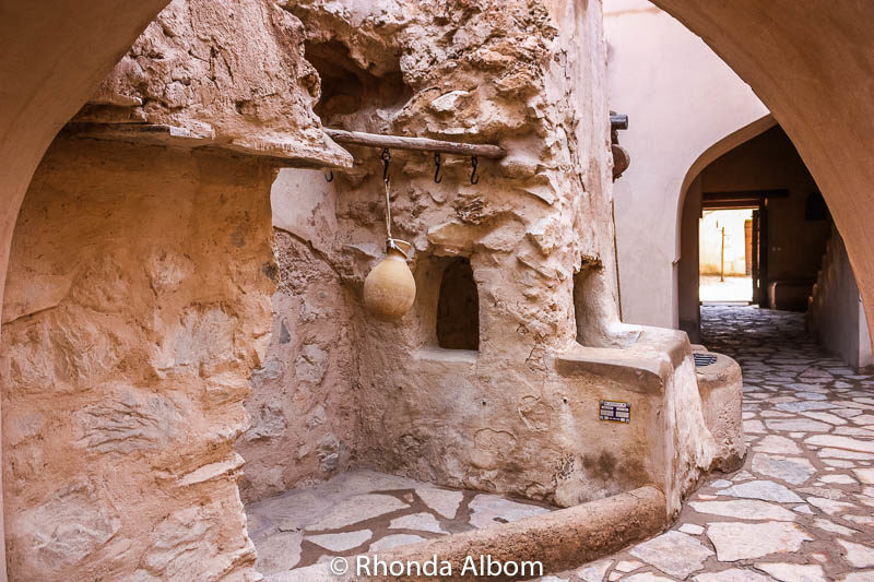 Nizwa Day Trip: We Saw Forts, Castles, Souqs, Oman Grand Canyon 2 A traditional water jug hanging in the Nizwa castle in Oman