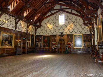 Ballroom of Blair Castle in Scottish Highlands