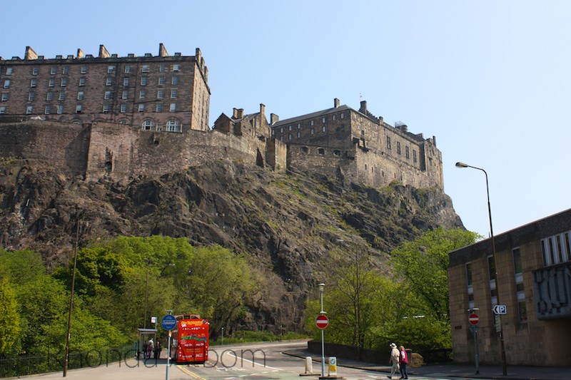 Looking up at Edinburgh Castle, Scotland