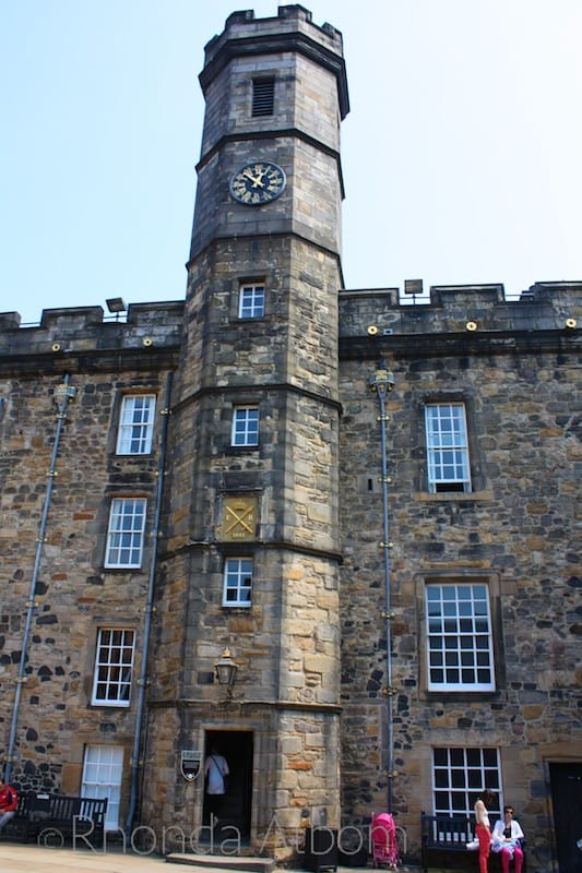 Tower which holds the crown jewels at Edinburgh Castle