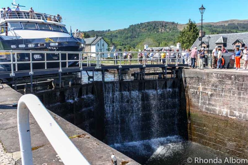 Fort Augustus Locks are a stop on our Scotland itinerary