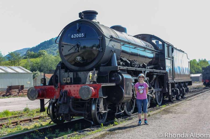 Hogwart Express at Fort William Train Yard in Scotland