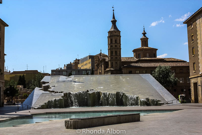 Fountain of the Hispanidad in Saragossa Spain