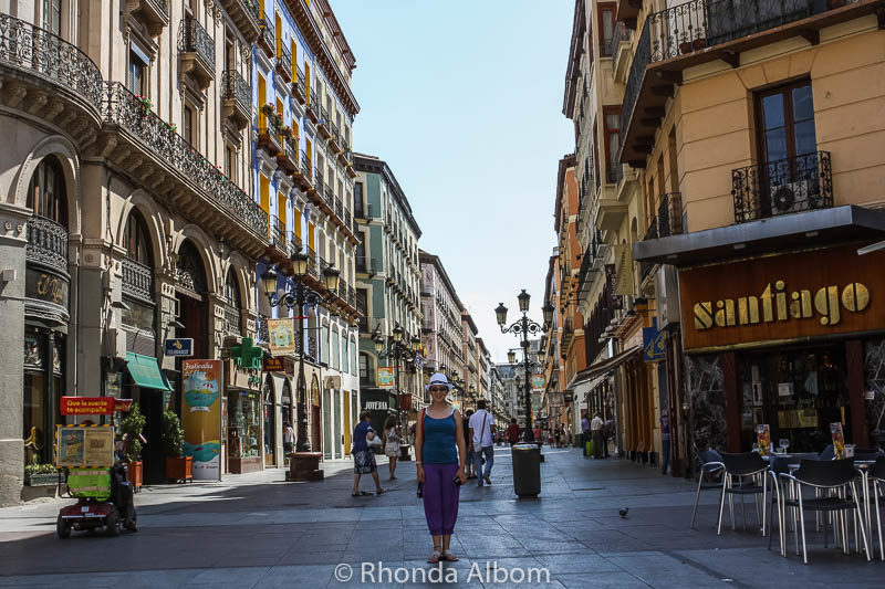 Restaurants and shops in Saragossa Spain
