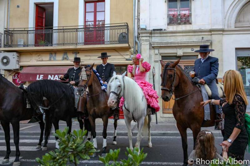 Horses at a festival in Béziers, France