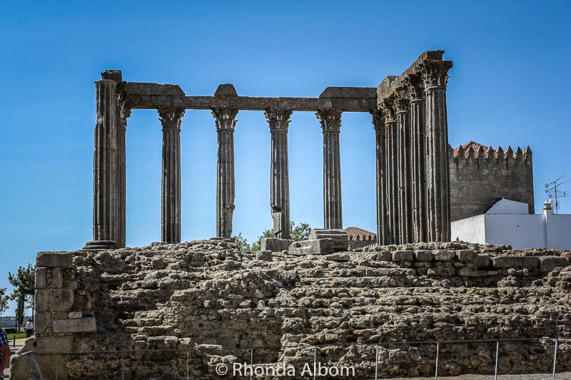 Roman Temple Diana in Evora, Portugal
