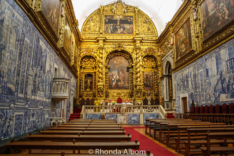 Inside Igreja da Misericórdia a church in Evora Portugal