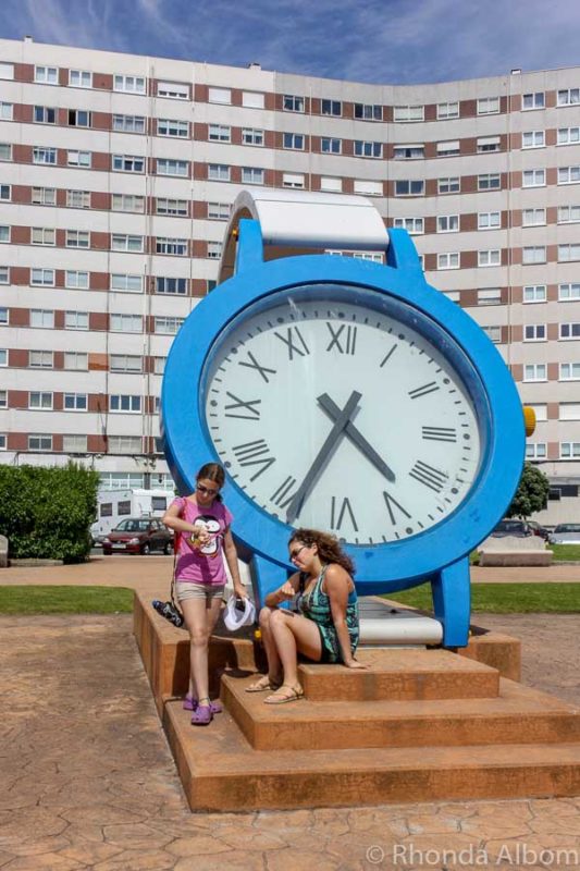 21 Things to do in La Coruña Spain: From Beaches to Historic Sites 9 A giant watch sculpture in La Coruna Spain