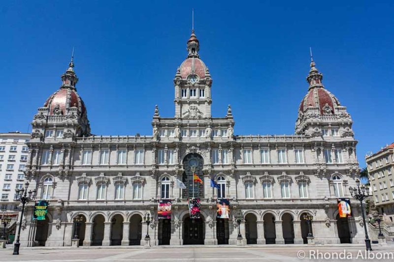 21 Things to do in La Coruña Spain: From Beaches to Historic Sites 4 Town Hall in the Plaza Maria Pita in La Coruna, Spain