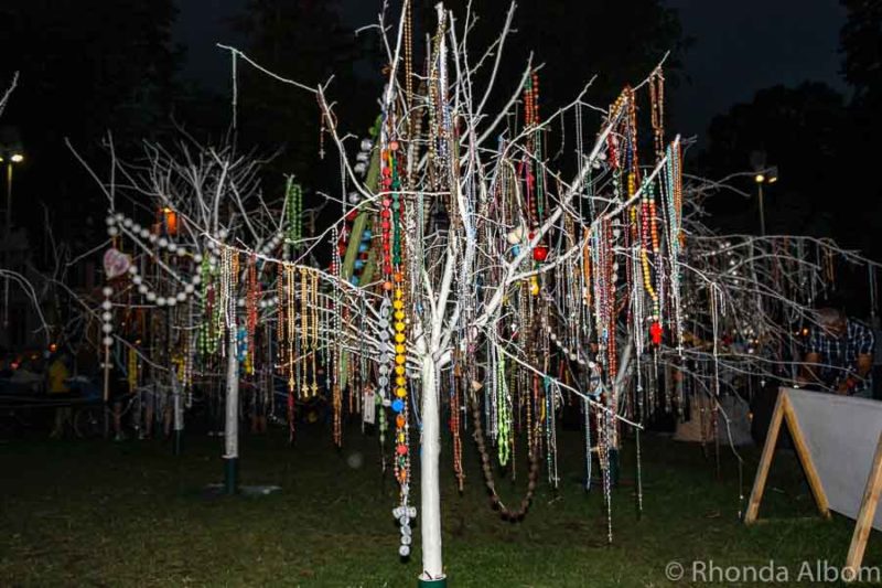 Rosary tree outside the Lourdes sanctuary