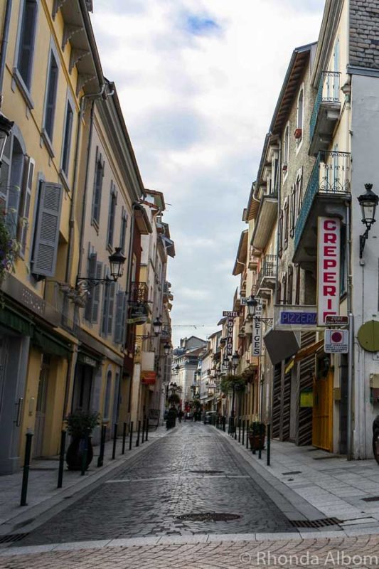 Narrow streets of Lourdes France