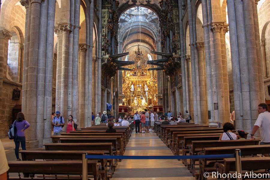 Inside the Cathedral de Santiago de Compostela, Spain