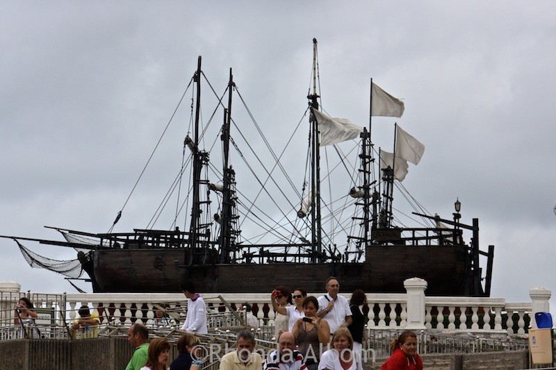Boat on display in Santander Spain