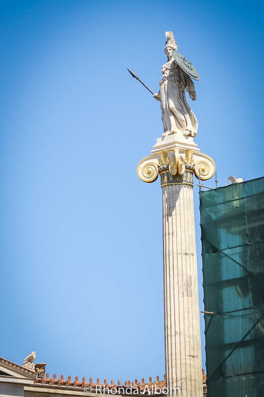 Statue of Athena in Athens Greece