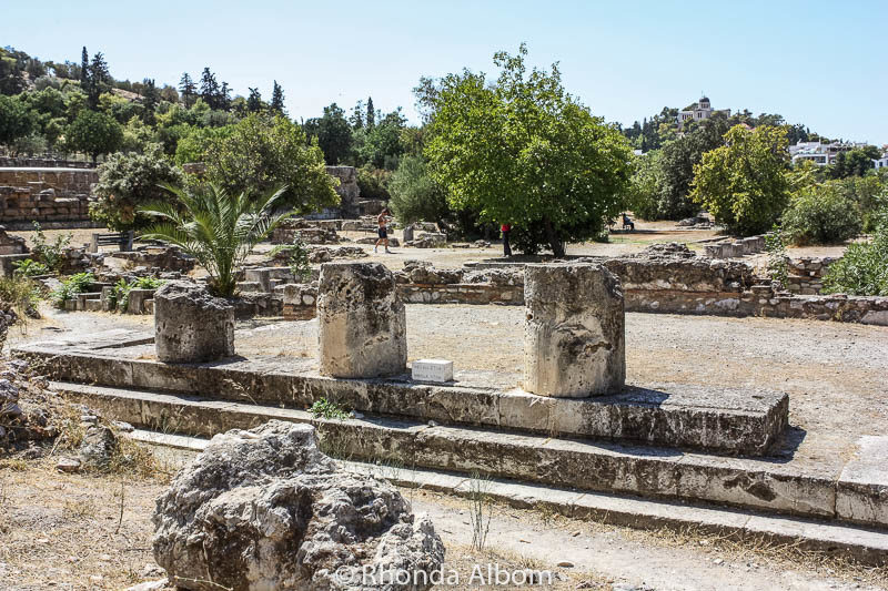 Agora, an ancient gathering place is a must see with one day in Athens Greece