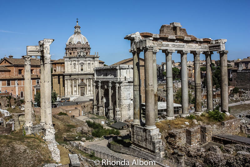 Roman Forum, one of many stops as we attempted to see the highlights of Rome in a day, Italy