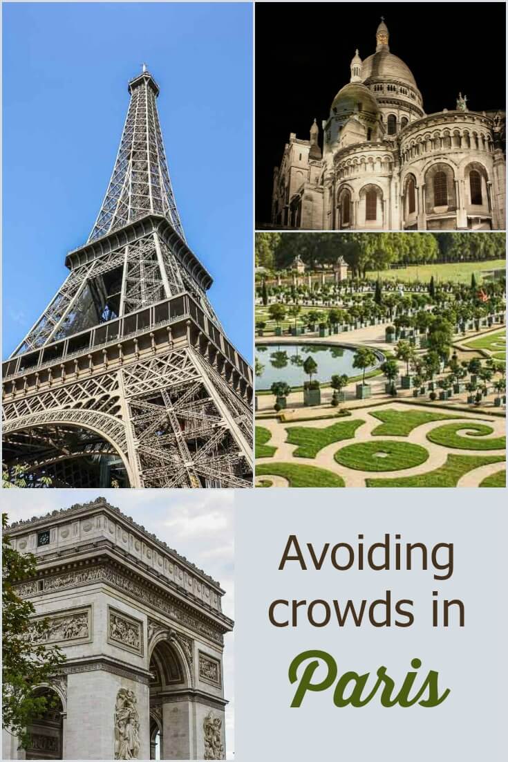 Traveling to France? So many great places to visit, and they all seem crowded. Read the article for tips to avoid crowds in Paris while seeing the city icons. It is possible to reduce the stress of crowded cities. #Travel #France #Paris #Crowds