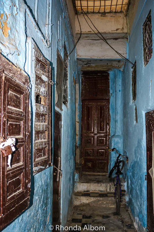 Inside a building in the old Jewish quarter in Fes, Morocco