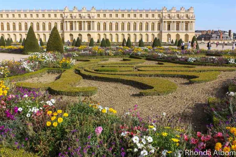 The gardens looking back at the Palace of Versailles