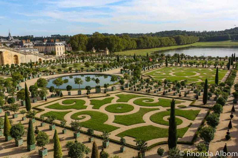 The famous gardens seen on our Paris day trip to Versailles