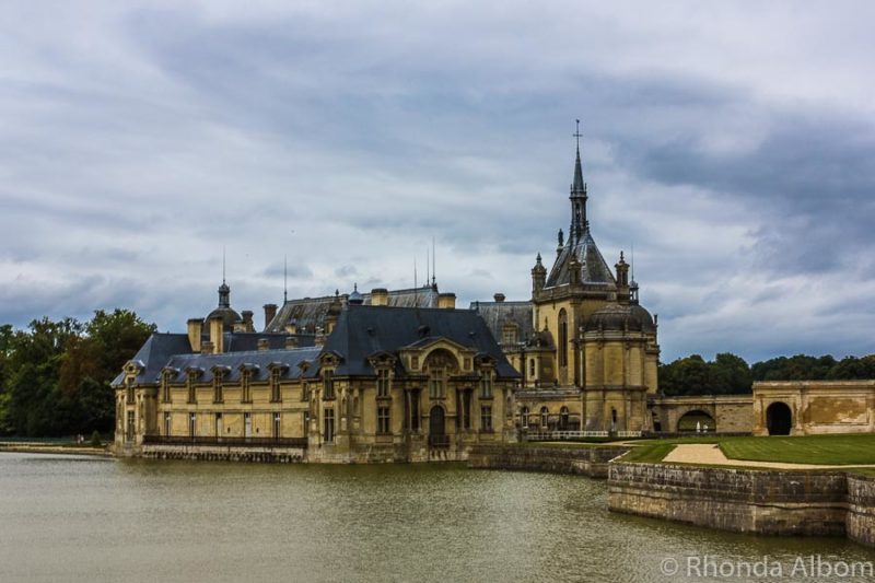 Chateau de Chantilly home to the living horse museum in Chantilly France, outside of Paris
