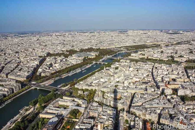 View from the top of the Eiffel Tower in Paris France