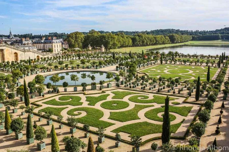 The gardens of the Palace of Versailles just outside of Paris France