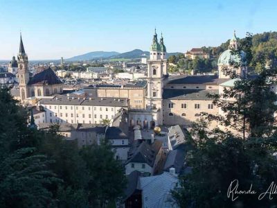 View from tram down from Hohensalzburg Fortress