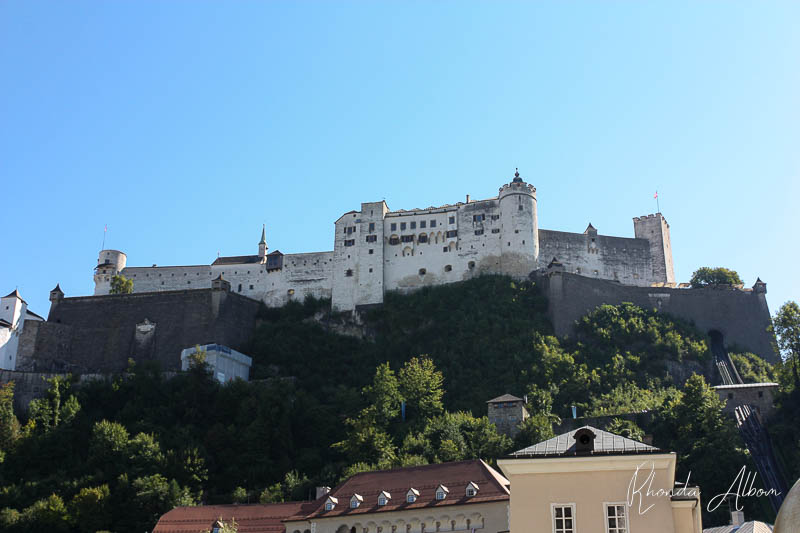 View looking up at Hohensalzburg Fortress