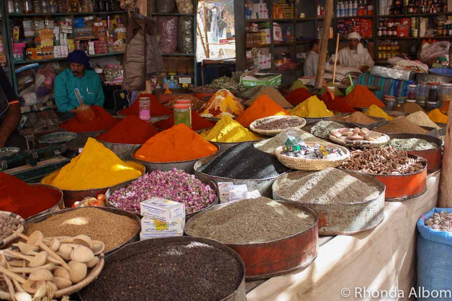 A spice market in Rissani Morocco