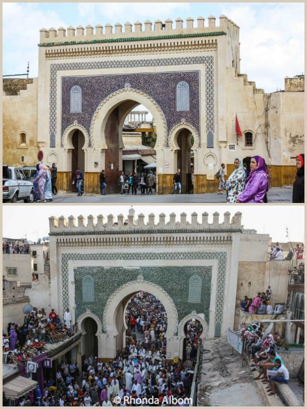 Moroccan Doors and Archways: Colourful Moorish Arches 5 The Blue Gate in Fes Morocco