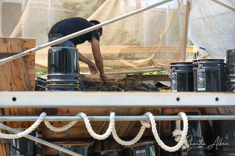 La Brea Tar Pits - A Surprising Find in the Heart of Los Angeles 4 Man excavating earth looking for fossils