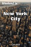 A view of New York city from one of the skyscrappers