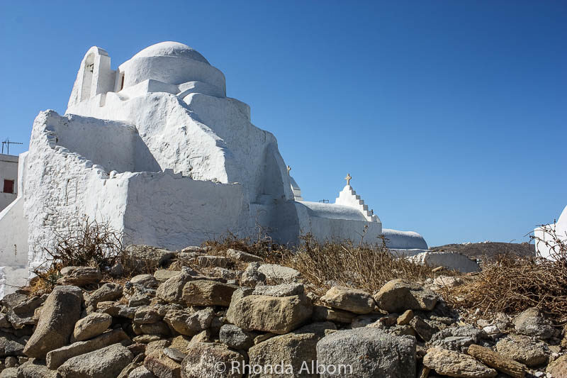 A church on the rocks in Greece