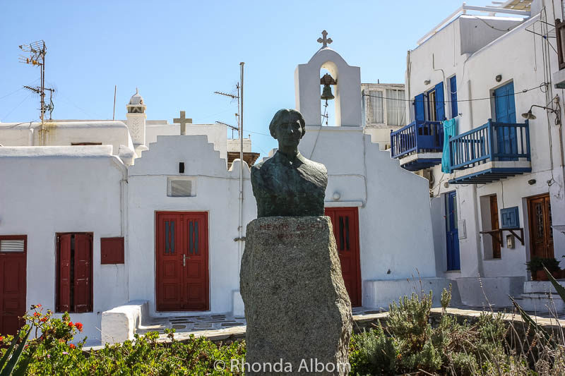 Windmills of Mykonos, Whitewash Buildings: Why We Love this Cruise Port 11 A Mykonos church in the square in the centre of Mykonos old town in Greece.