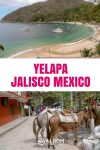 Beach and street scene in Yelapa Jalisco Mexico